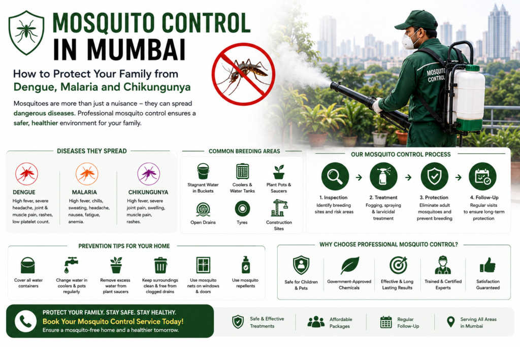 Mosquito Control in Mumbai: How to Protect Your Family from Dengue, Malaria and Chikungunya