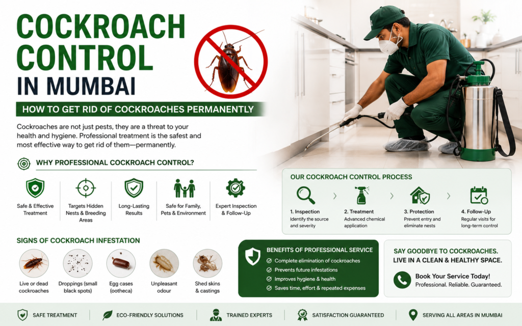 Cockroach Control in Mumbai: How to Get Rid of Cockroaches Permanently